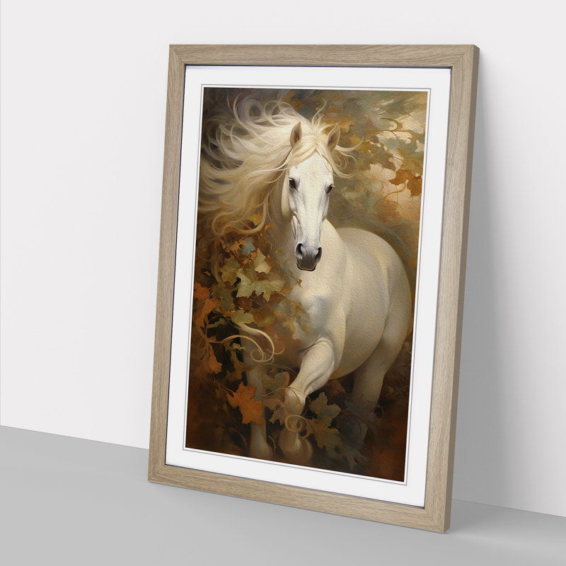 Horse Symbolism No.2 - Framed Print, 64cm H x 46cm W x 2cm D, Oak Framed