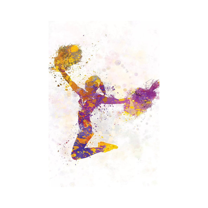 Young Woman Cheerleader III 1 Piece Wrapped Canvas Painting, 66.04 cm H x 45.72 cm W x 3.175 cm D