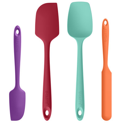 U-Taste 600ºF Heat-Resistant Silicone Spatula Set, 4-Piece BPA-Free Kitchen Baking Cooking Tools