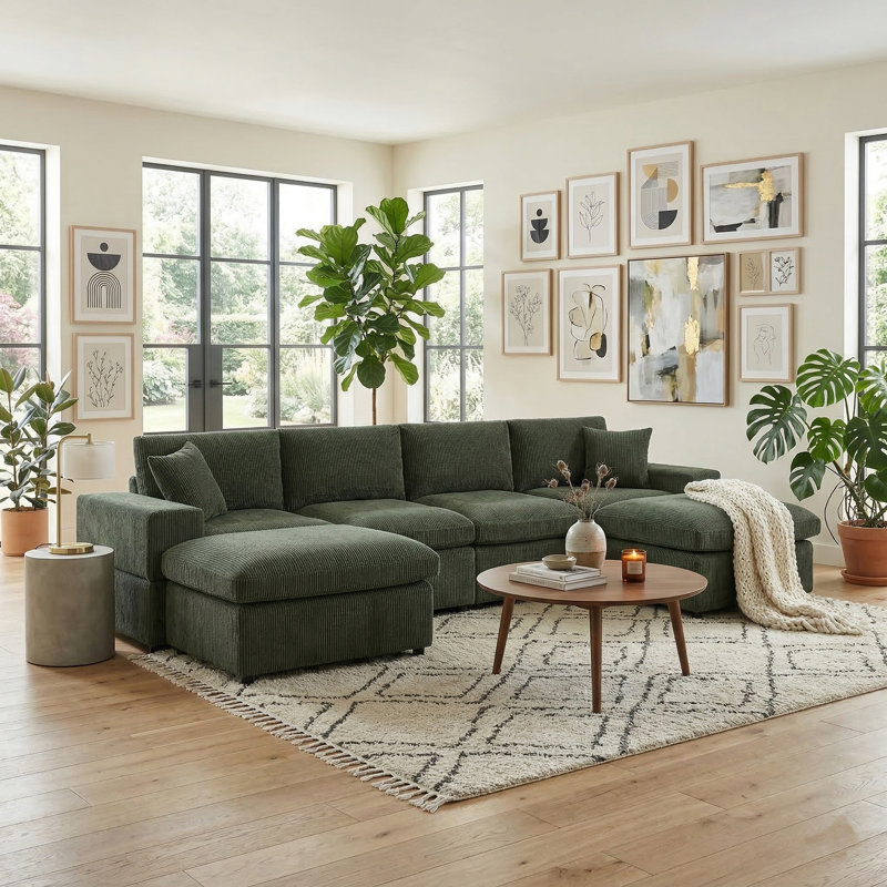 Canapé modulaire rembourré 3 pièces Loette