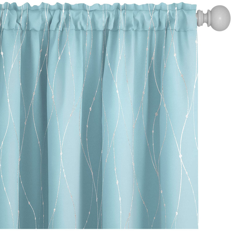 Flurin Room Darkening Curtain Pair, Taupe, 52" W x 54" L