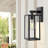 Outdoor Wall Sconce, Exterior Waterproof Wall Lantern Light Fixtures, Black Porch Lights With Toughened Glass Shade, Anti-Rust E26 Socket Front Door Wall Mount Lighting, 2 Pack