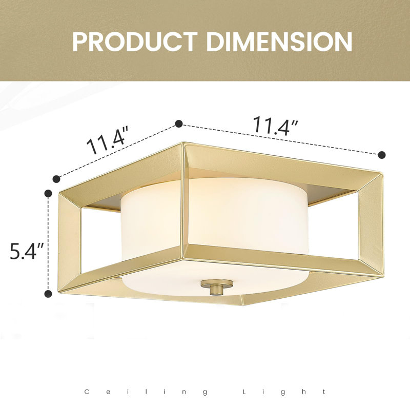 Keileb Flush Mount, Gold