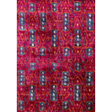 Rumi Abstract Hand-Knotted Silk Purple/Sangria/Gray/Cream Area Rug