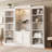 Retro Style 3-Piece Bookcase with 5-Colour Adjustable LED Light and Tempered Glass Shelves for Versatile Display and Storage