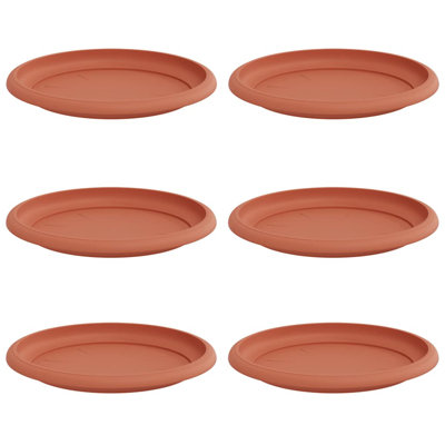 Round Flower Tray 6 Pcs Plastic
