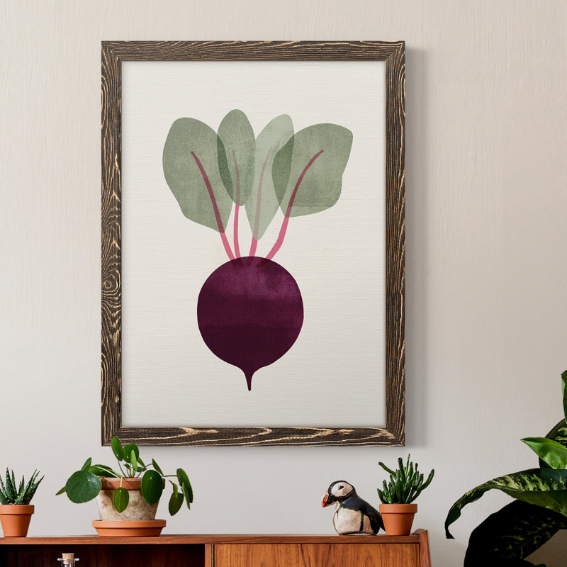 Organic Veg IX - reproduction d'art sur toile, Encadré de bois de noyer, H 20 po x l 24 po x P 1 po