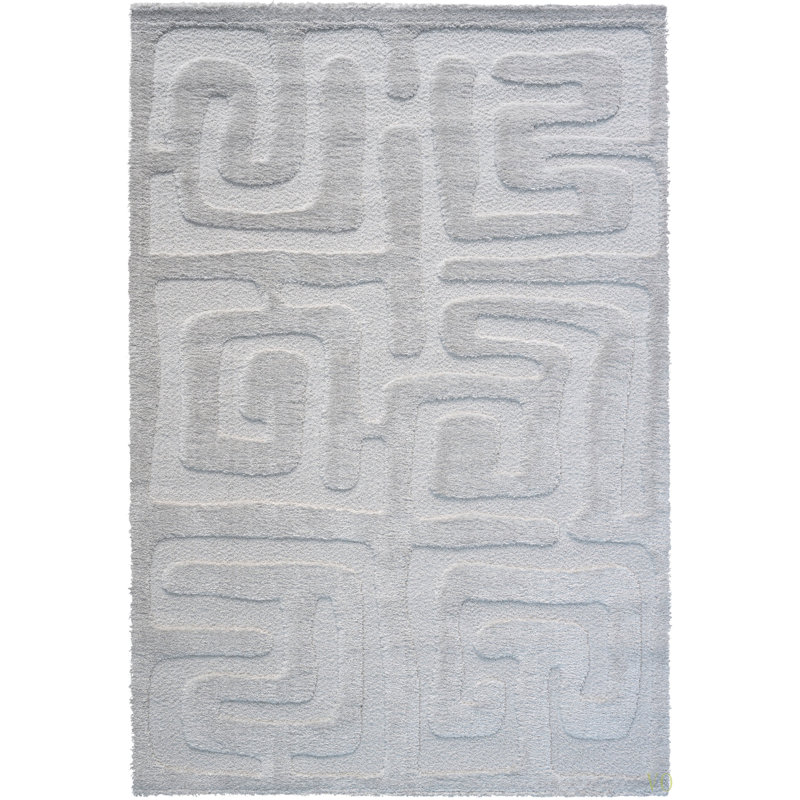 Tapis en polyester recyclé Lillian, Rectangle 5 pi 3 po x 7 pi 6 po