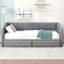 Lit de jour simple tapissier très grand avec deux tiroirs, gris-1865218117