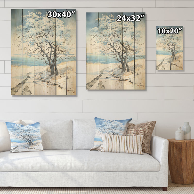 Érable Whisper Tree - érable sur bois, art sur bois de pin naturel, H 32 po x l 24 po
