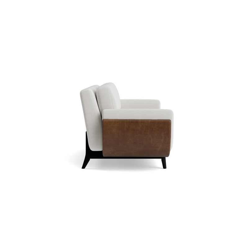 Regatta 100 Sofa, Performance Velvet - Silver/Bedford - Tobacco, Black