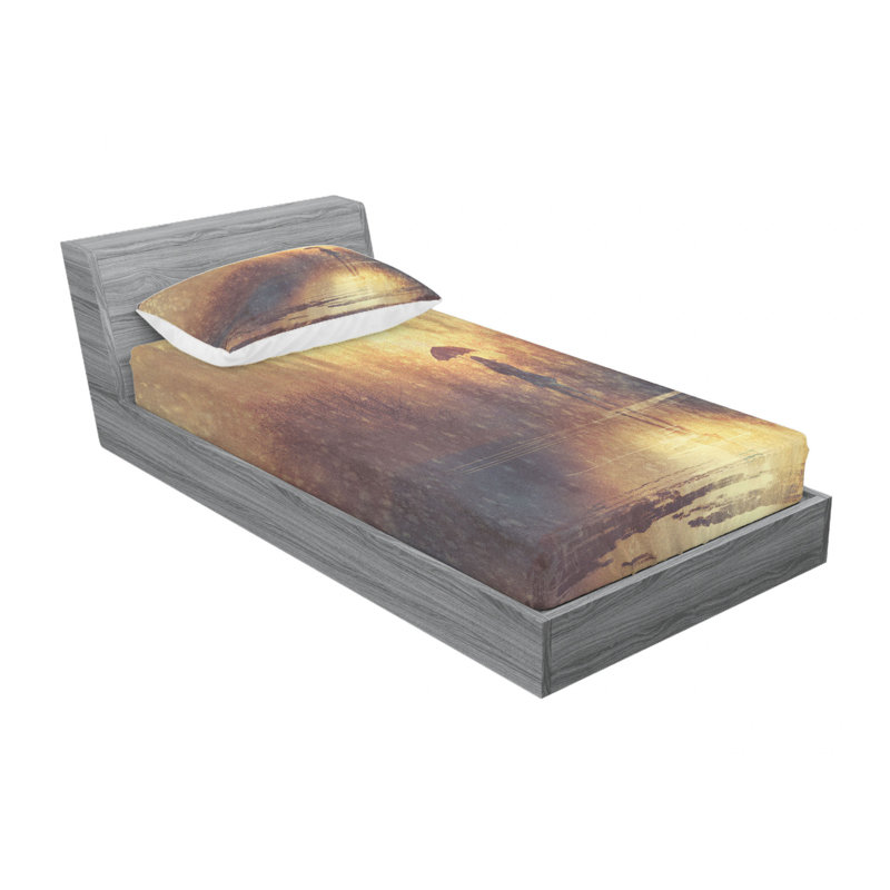 Ensemble de draps Lonely Under Abstract, Ensemble de draps pour lit simple avec drap-housse