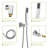 Versatile Dual Shower Head, Stainless Steel, Modern Chrome Finish, Ideal For Luxury Bathrooms