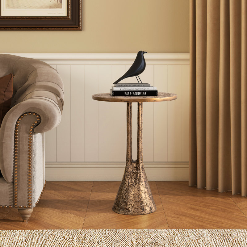 Round End Table, 22.05" H x 15.75" L x 15.75" W