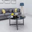 Table basse ronde avec plateau en verre