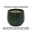 Ensemble de pots de fleurs en céramique terre cuite à rayures verticales moderne - paquet de 3 avec trou de drainage-430748739