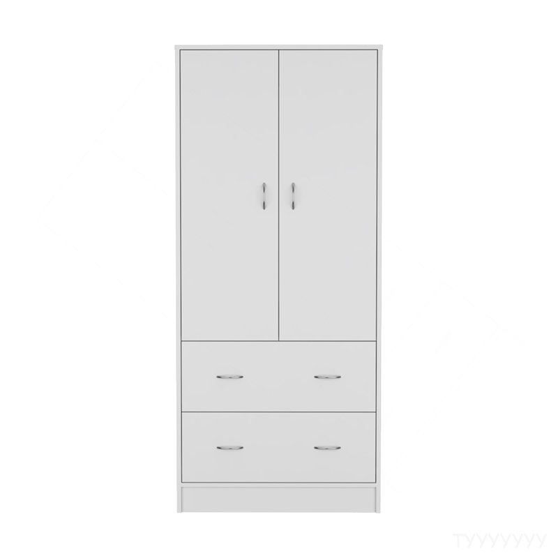 Armoire Edie, chambre à coucher, blanc, Blanc