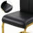 Modern Glam Rectangle Faux Marble 7-Piece Dining Set with Faux Leather Cantilever Chairs-1561072165-1562151069