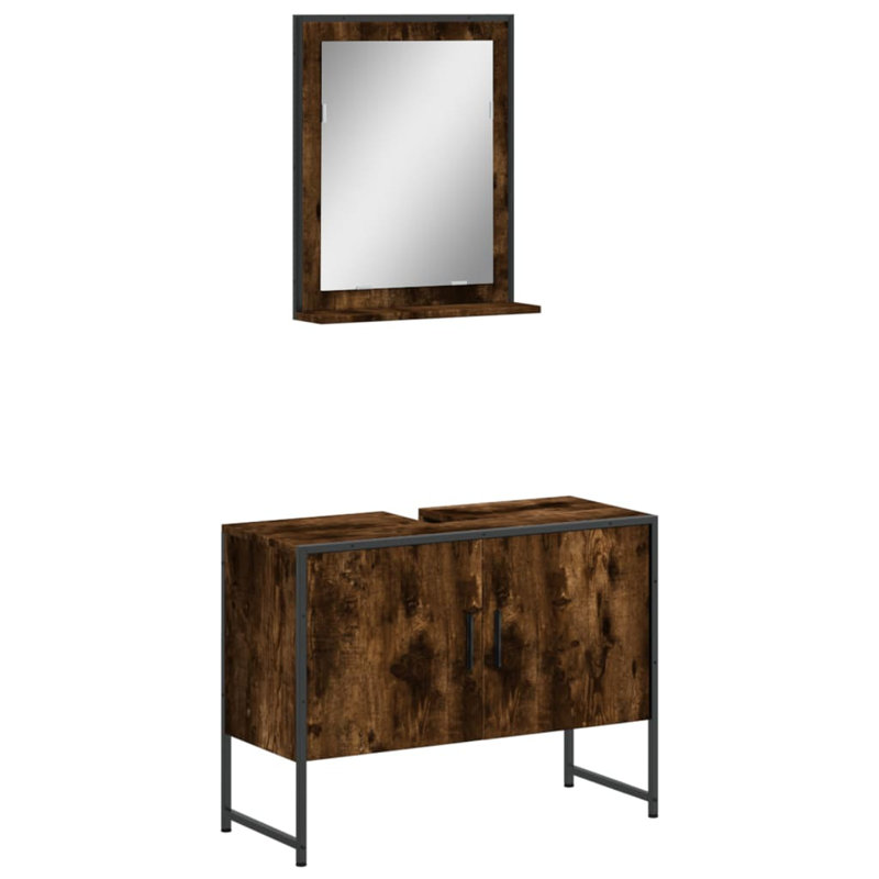 Adarion Bathroom Furniture Suite, Smoked Oak