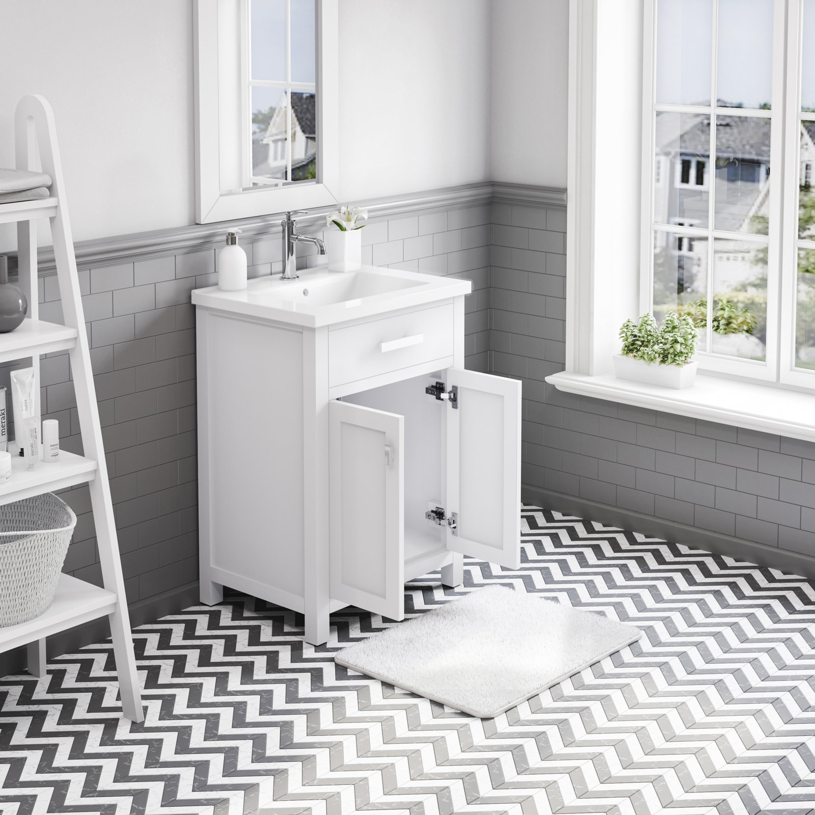 Caitlyn 24" Single Bathroom Vanity, Pure White