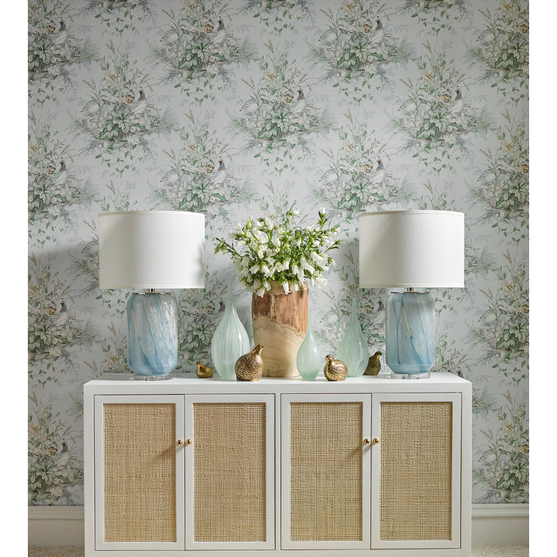 Arcadia Animal Print Wallpaper Roll, Grisaille