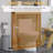 Bamboo Over The Toilet Storage Cabinet, Over Toilet Bathroom Organizer With Slatted Doors, Adjustable Shelves And Open Shelf