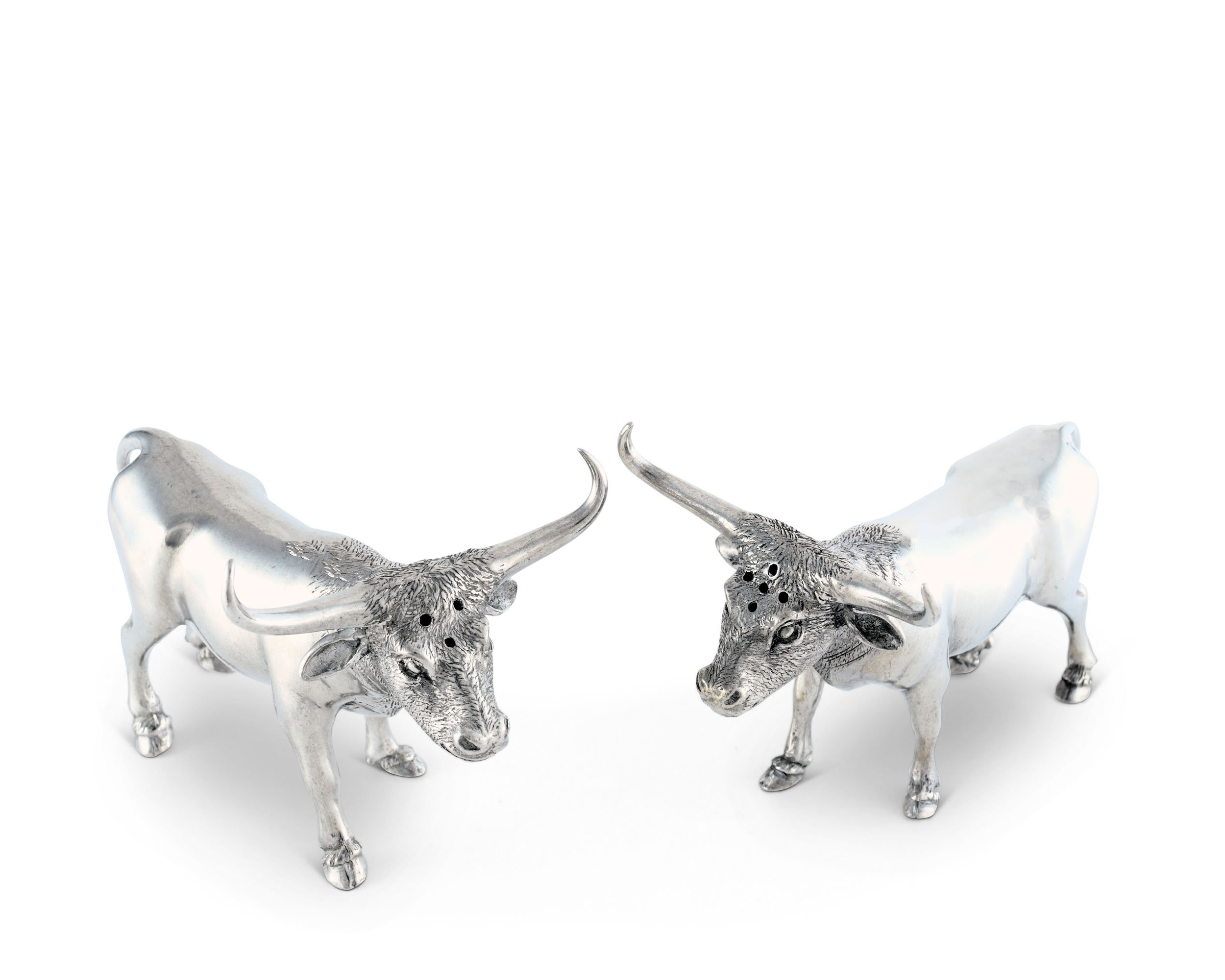 Vagabond House Western Frontier Pewter Steers Salt and Pepper Shaker Set | Perigold