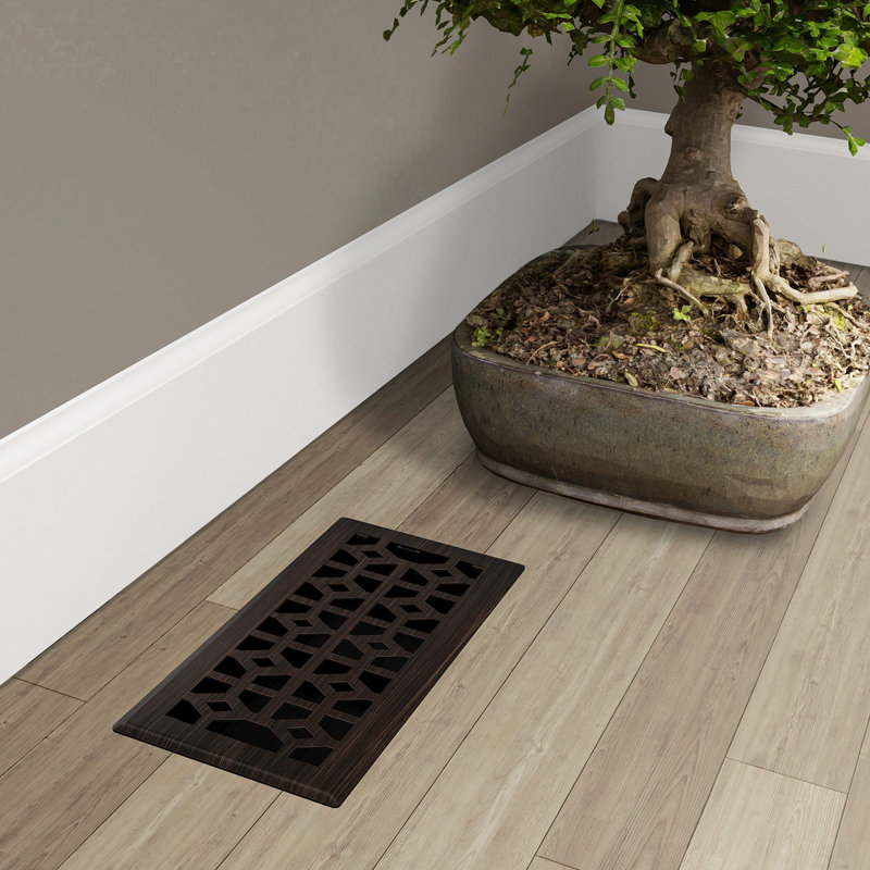 Imperial 4'' W Floor Vent Cover, 4" W x 10" L, Bronze Age