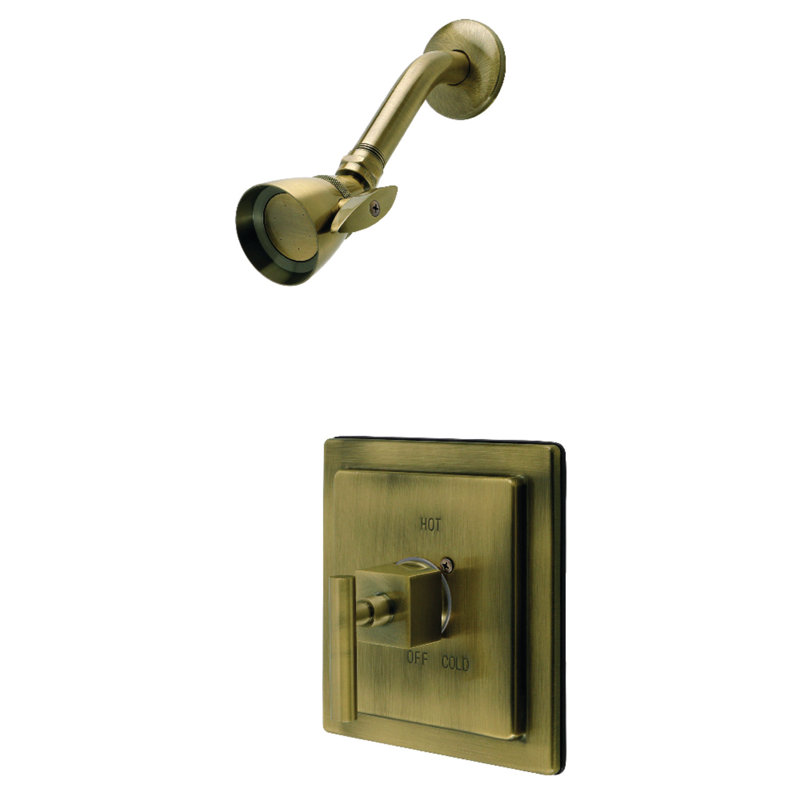 Kingston Brass Claremont Single-Handle Pressure Balanced Shower Faucet, Antique Brass