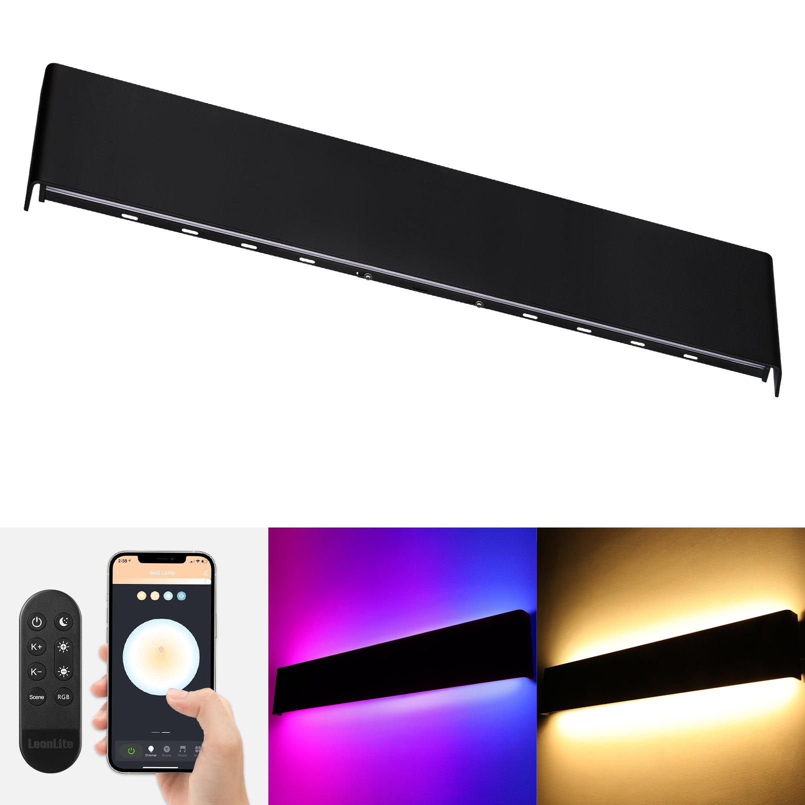 Aluminum Remote Control Lamps  Wall Lamp Led Remote Control