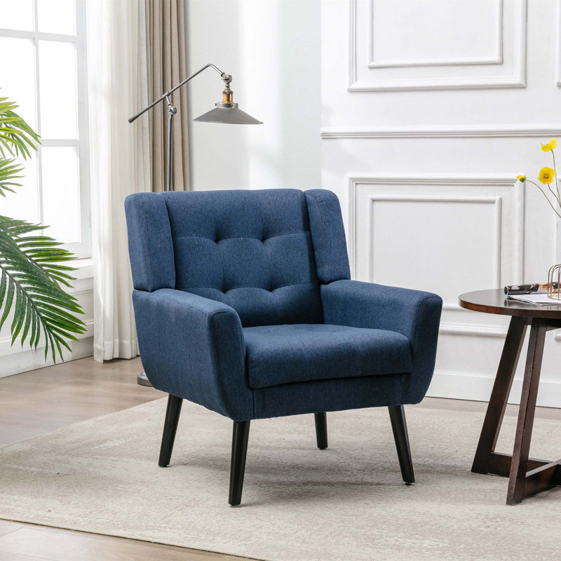 Chaise d'appoint moderne et ergonomique pour le salon, la chambre à coucher, Bleu