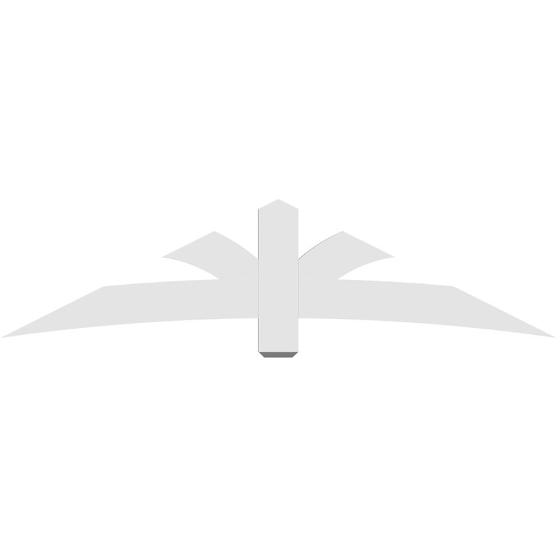 Support pour pignon Davenport, H 21 po x l 84 po (pas: 6/12), P 2 po x F 6 po, PVC