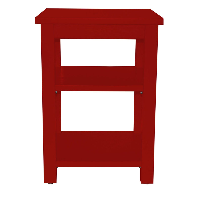 Table de chevet Amish Versaloft, Peinture rouge tracteur