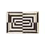Plateau rectangulaire en porcelaine Op Art