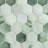 11.8" x 10.2" Hexagon Recycled Glass Floor & Wall Mosaic Tile-125125689