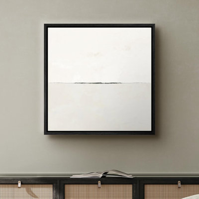 «Geometric Pastel White Abstract Landscape Nature», reproduction sur toile flottante