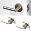 Poignée de porte Stark Design moderne dissimulé pour (Hall et garde-robe) - Style minimaliste élégant en nickel brossé-114645472
