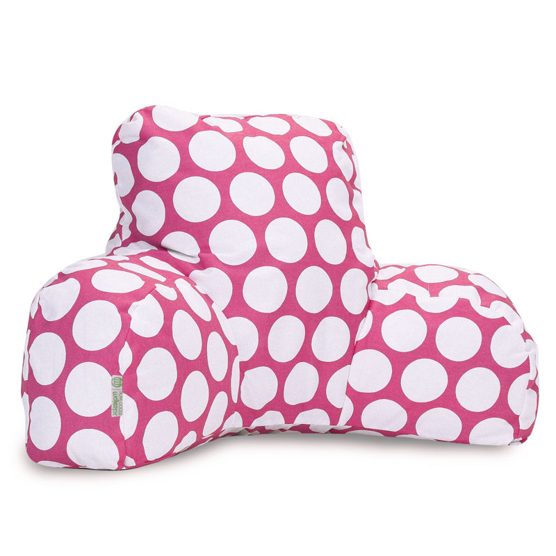 Coussin en coton Polka Dot Reg, Rose vif