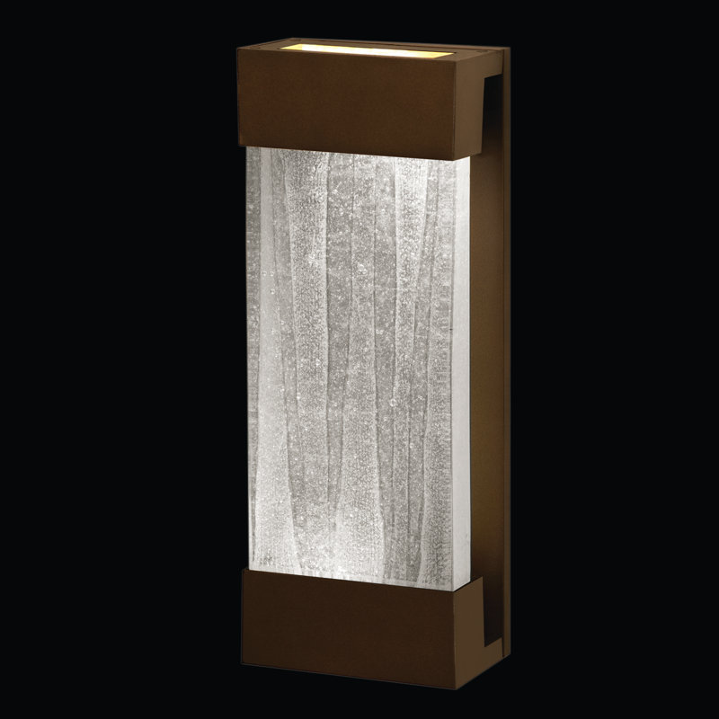 Crystal Bakehouse - Light Outdoor Wall Light, Bronze, 24" H x 7" W, Clear