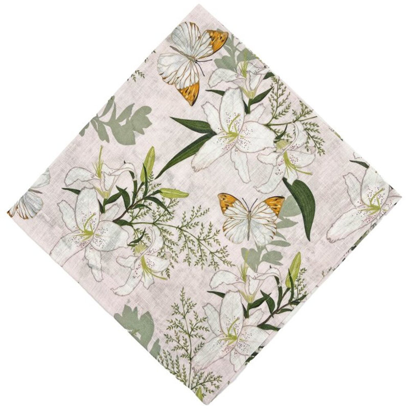 Floral Linen Square Napkins