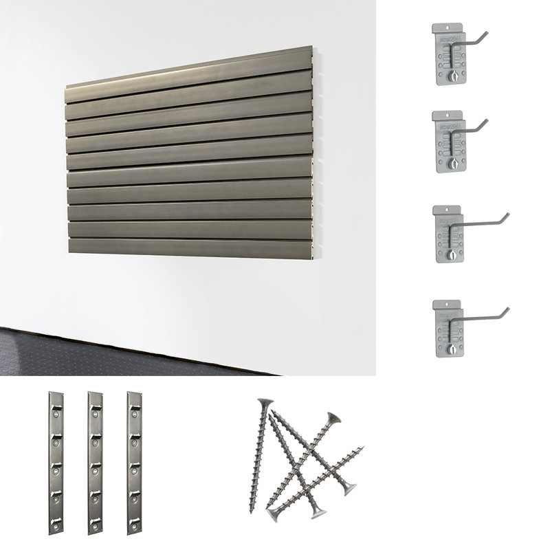 Slatwall Small Heavy Duty Starter System, Graphite Steel