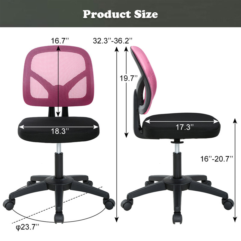 Chaise de travail , Rose