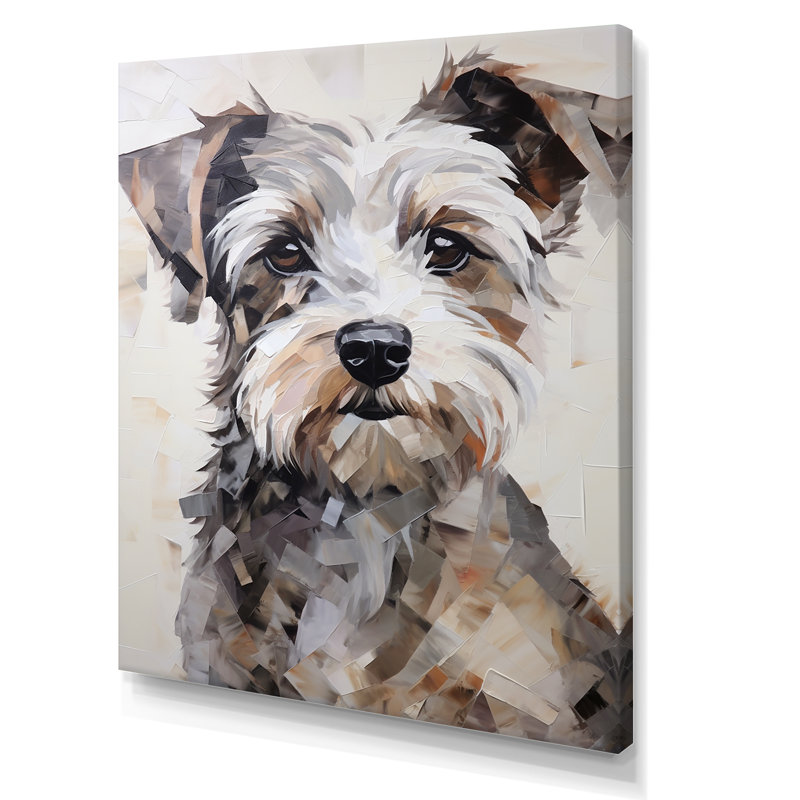 Yorkshire Terrier, portrait curieux, H 40 po x l 30 po x P 1,5 po, Toile tendue