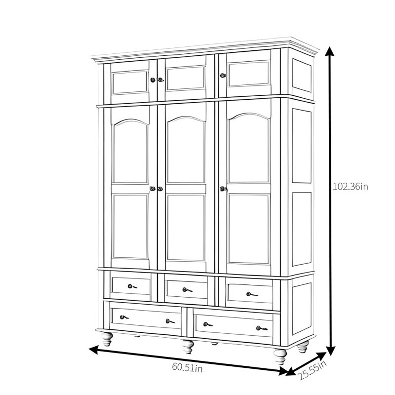 Garde-robe simple blanc classique