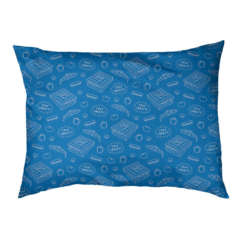 Coussin extérieur pizza Campion, Moyen (L 29,5 po x P19,5 po x H 9,5 po), Bleu