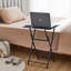 Ensemble de 2 tables-plateaux pliables, table d'appoint pliable, table de collation portative pour salon, chambre à coucher, bureau, petit espace, sans assemblage-953922715-953922695