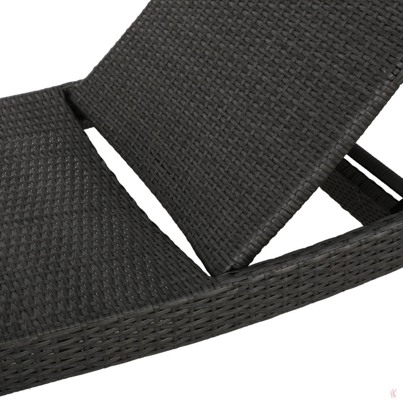 Chaise longue en osier Salem, Gris