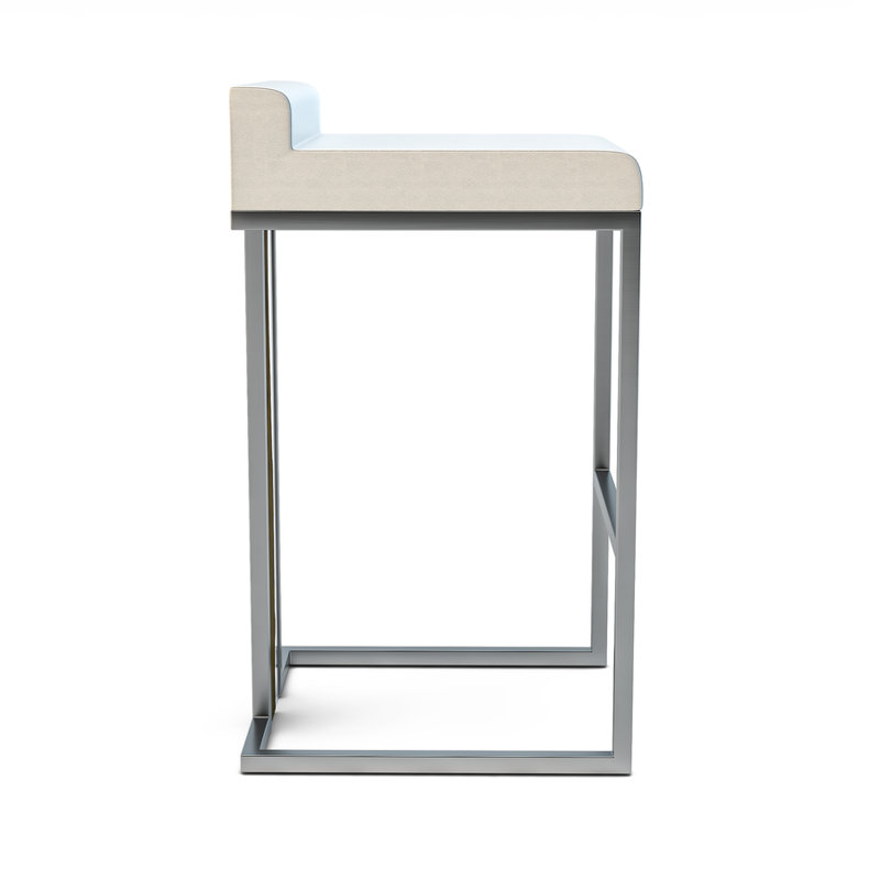 Verona Upholstered Stool with Metal Frame