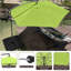 Parasol extérieur en porte-à-faux décalé 10 pi avec base remplissable 220 lb pour manivelle pour terrasse, cour ou piscine Pure Garden (vert lime)-1865087090