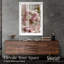 Décoration murale pivoine à motif ombré à carreaux par Notoriart, cadre blanc, 31 x 46-978618773-978618775